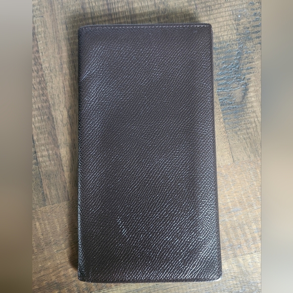 Bvlgari Dark Brown Calf Leather Long Wallet - Picture 1 of 13